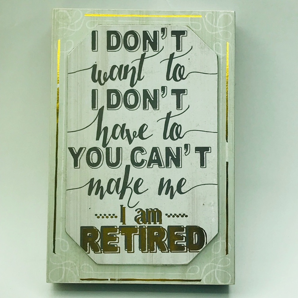 🚩Inspiration Block Retirement Wall Art Decor 8x5